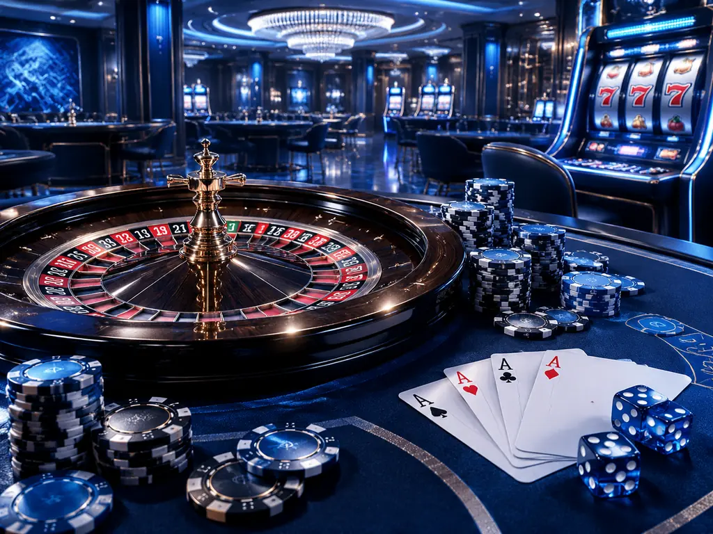 Roda roulette, kartu dan mesin slot dalam casino